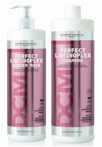 Diapason perfect laminoplex Zestaw do włosów z efektem laminacji szampon 1000ml maska 1000ml