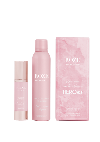Roze avenue hero duo box Zestaw do włosów suchy szampon 250ml kuracja regenerująca 50ml