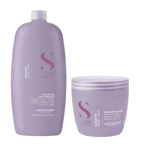 ALFAPARF SDL Smooth Zestaw wygładzający do włosów Szampon 1000ml + Maska 500ml