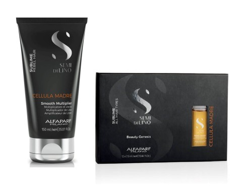 Alfaparf Cellula Madre Zestaw Serum wygładzające do włosów puszących się 150ml + Ampułki Beauty Genesis 12x13ml