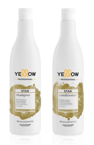 ellow star Zestaw szampon nabłyszczający do włosów 500ml odżywka 500ml