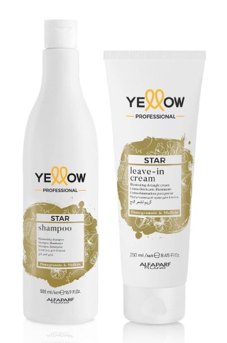 Yellow star Zestaw szampon nabłyszczający do włosów 500ml odżywka bez spłukiwania 250ml
