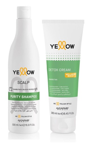 Yellow scalp Zestaw przeciwłupieżowy szampon 500ml krem oczyszczający 250ml