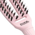 Olivia Garden fingerbrush Szczotka do włosów dzik i nylon pastelowy róż rozmiar s