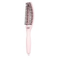 Olivia Garden fingerbrush Szczotka do włosów dzik i nylon pastelowy róż rozmiar s