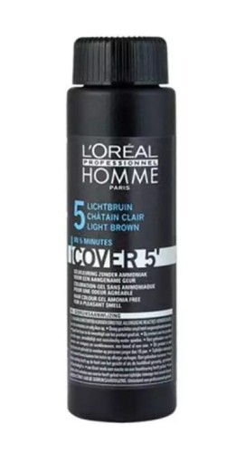 Loreal homme cover 5' Żel do koloryzacji włosów dla mężczyzn 5 jasny brąz 50ml