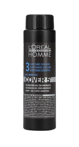 Loreal homme cover 5' Żel do koloryzacji włosów dla mężczyzn 3 ciemny brąz 50ml