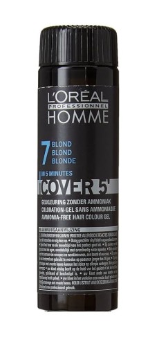 Loreal homme cover 5' Żel do koloryzacji włosów dla mężczyzn 7 blond 50ml