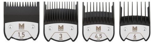 Moser Zestaw magnetycznych nasadek do maszynki 1,5mm 3mm 4,5mm 6mm